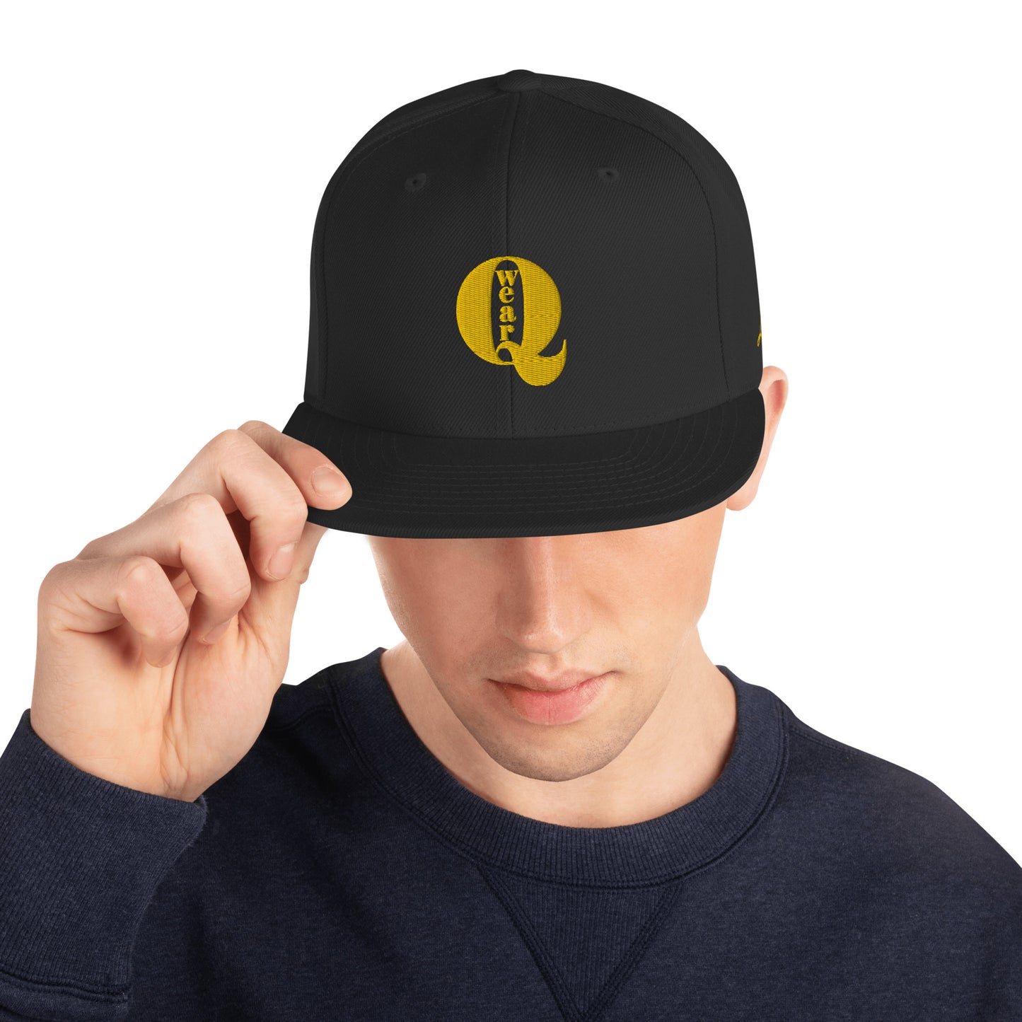 Retro Yellow Q Snapback Hat