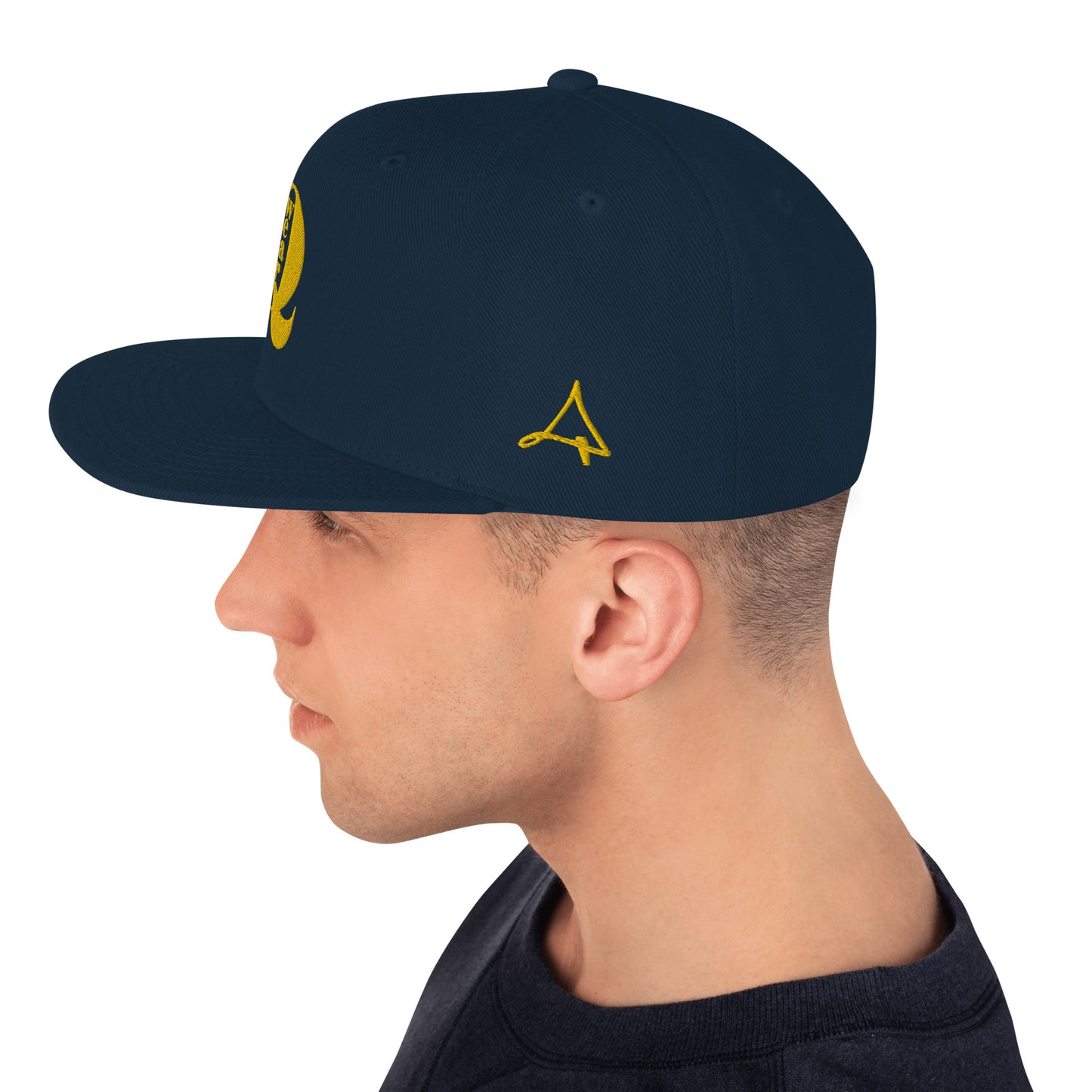 Retro Yellow Q Snapback Hat